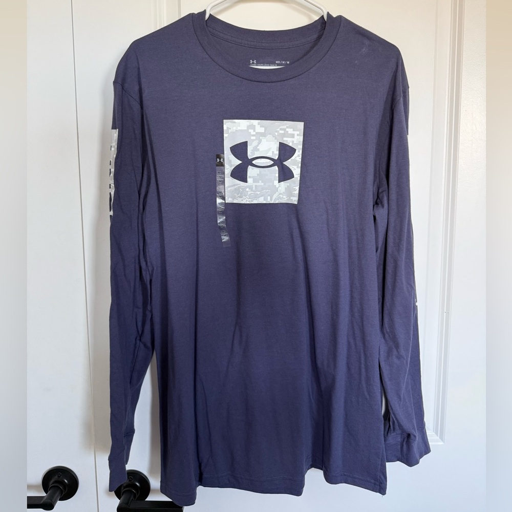 Under Armour Men’s Long-Sleeve Logo Tee - Navy Blue